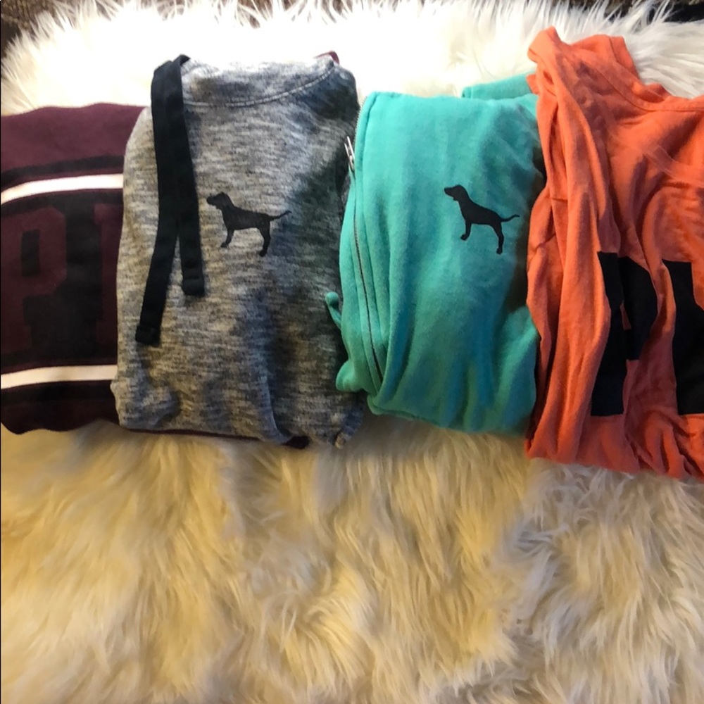 Set of 4 PINK hoodies/top